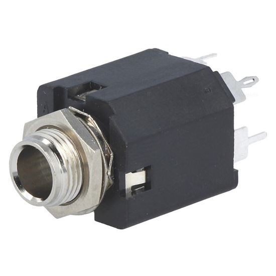 Soclu Amphenol ACJS-MV-5, Jack 6.3mm, mama, stereo, cu intrerupator dublu, drept