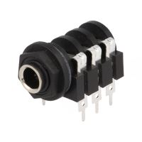 Soclu Amphenol ACJS-PC, Jack 6.3mm, mama, stereo, cu intrerupator dublu, lipire