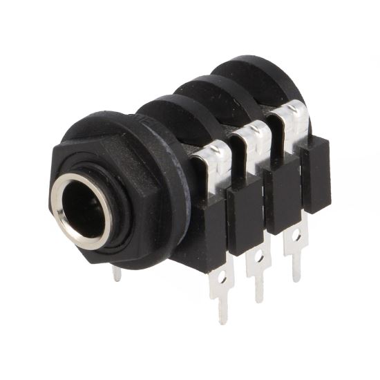 Soclu Amphenol ACJS-PC, Jack 6.3mm, mama, stereo, cu intrerupator dublu, lipire