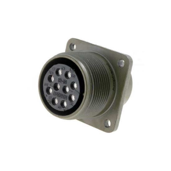 Conector circular Amphenol DS3102A18-1S, serie DS/MS, soclu, mama, pin 10, argintat