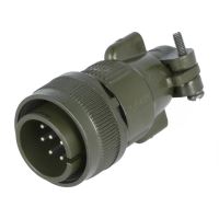 Conector circular Amphenol DS3106F18-1P, serie DS/MS, mufa, tata, pin 10, argintat, 13A