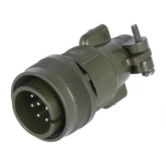 Conector circular Amphenol DS3106F18-1P, serie DS/MS, mufa, tata, pin 10, argintat, 13A