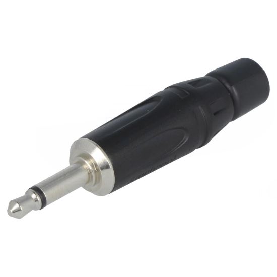 Mufa Amphenol KM2PB, Jack 3.5mm, tata, mono, drept, pe cablu, lipire, neagra