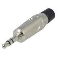 Mufa Amphenol KS3P, Jack 3.5mm, tata, stereo, drept, pe cablu, lipire, din argint