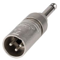 Adaptor Neutrik NA2MP, XLR tata, Jack 6.3mm tata, pin 2, mono, drept