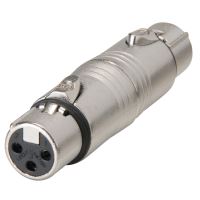 Adaptor Neutrik NA3FF, XLR mama, XLR mama, pin 3, drept