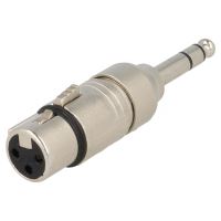Adaptor Neutrik NA3FP, Jack 6.3mm mufa, XLR mama, stereo, pin 3