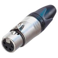 Mufa Neutrik NC4FXX, XLR, tata, pin 4, drept, pe cablu, lipire