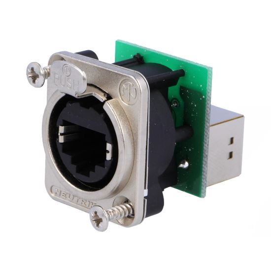 Soclu Neutrik NE8FDP, adaptor, etherCON, pin 8, cat 5e, ecranat, aurit