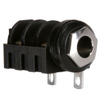 Soclu jack Neutrik 550-12001, 6,3mm, mama, mono, lipire, placa, unghi