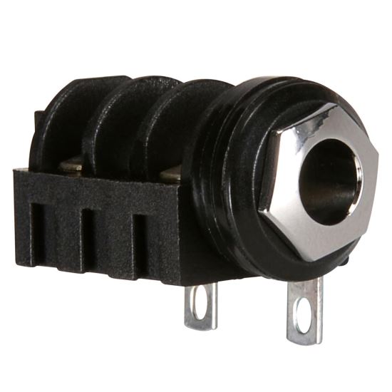 Soclu jack Neutrik 550-12001, 6,3mm, mama, mono, lipire, placa, unghi