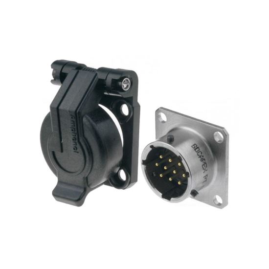 Conector circular Amphenol PT02A1210P23SCC, flansa 4 orificii, panou