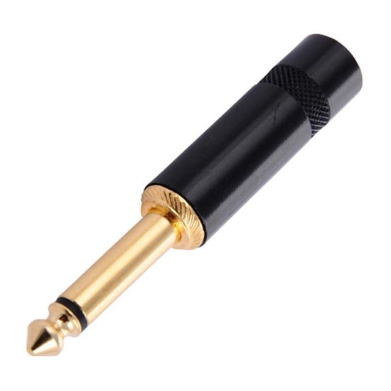 Mufa Jack 6.3mm Rean Neutrik NYS224BG , tata, mono, lipire, cablu, negru, 304238