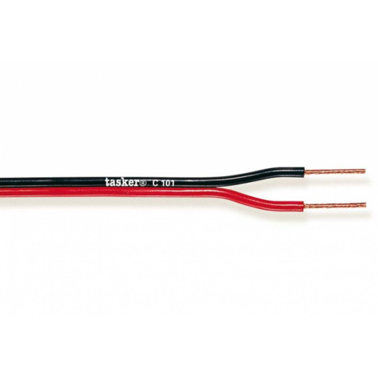 Cablu paralel plat Tasker C101 , rosu/negru, 2x0.35, OFC, divizibil
