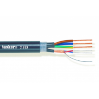Cablu DMX digital audio+alim Tasker C283 , negru, 1x2x0.22+3x1.50, OFC, ignifug