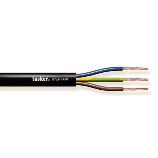 Cablu alimentare Tasker RNF 3400 , negru, 3x4.00, OFC, cauciucat