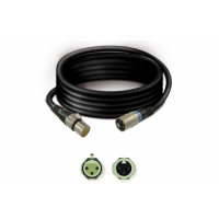 Cablu audio XLR-XLR Tasker TK3312 , negru, mama-tata, 3 pini