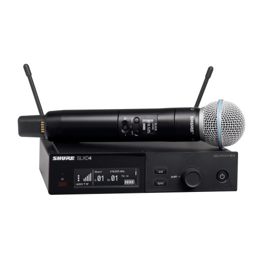 Sistem fara fir cu microfon de mana Shure SLXD24E/B58 , Beta 58A