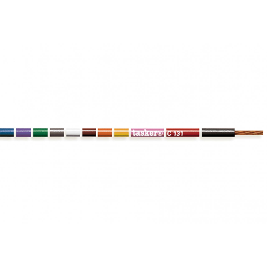 Cablu unipolar Tasker C131 , alb, 1x0.35, OFC, ignifug