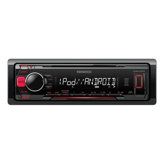Player auto multimedia Kenwood KMM-203 , USB, AUX, rosu