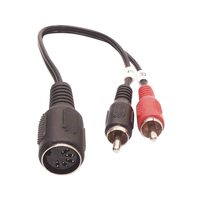 Adaptor DIN mama 5P > 2 x RCA tata, 0.2m
