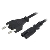 Cablu alimentare cas 2.5M , CEE 7/16 tata drept, IEC C7 mama drept, 2x0.75