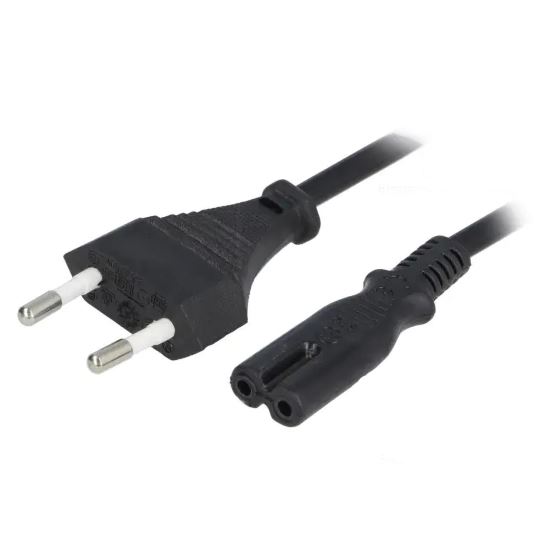 Cablu alimentare cas 2.5M , CEE 7/16 tata drept, IEC C7 mama drept, 2x0.75