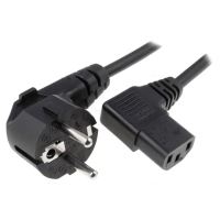 Cablu alimentare PC 1.8M , CEE 7/7 tata in unghi, IEC C13 mama in unghi, 3x0.75