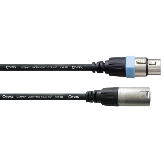 Cablu microfon 2.5M Cordial CCM 2.5 FM , XLR mama 3P, XLR tata 3P, Rean