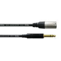 Cablu audio balansat 0.5M Cordial CFM 0.3 MV , XLR tata 3P, jack 6.3 tata stereo aurit, Rean