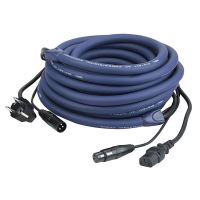 Cablu alimentare si semnal 10M Dap Audio FP04 10 , Schuko tata, IEC 14 mama, XLR 3P mama-tata, 3x1.5 mmp