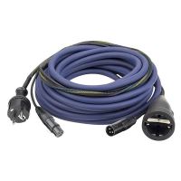 Cablu alimentare si semnal 10M Dap Audio FP09 10 , Schuko tata, Schuko mama, XLR 3P mama-tata, 3x1.5 mmp, tresa