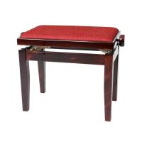 Scaun bancheta pian Gewa Deluxe 130.060 , mahon lucios, sezut bordo, velur