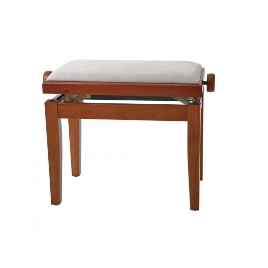 Scaun bancheta pian Gewa Deluxe 130.080 , cires mat, sezut bej, velur