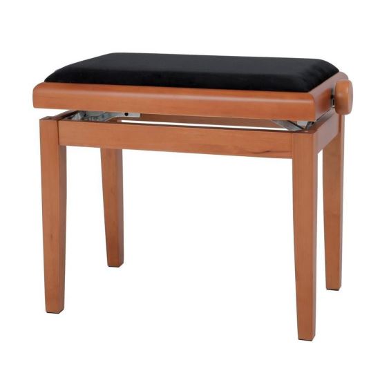 Scaun bancheta pian Gewa Deluxe 130.130 , artar mat, sezut negru, velur