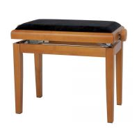 Scaun bancheta pian Gewa Deluxe 130.140 , stejar mat, sezut negru, velur