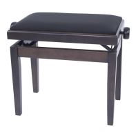 Scaun bancheta pian Gewa Deluxe 130.160 , alun inchis 2, sezut negru, velur