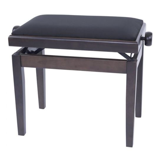Scaun bancheta pian Gewa Deluxe 130.160 , alun inchis 2, sezut negru, velur