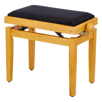 Scaun bancheta pian Thomann KB-15OAKM , stejar mat, sezut negru, catifea