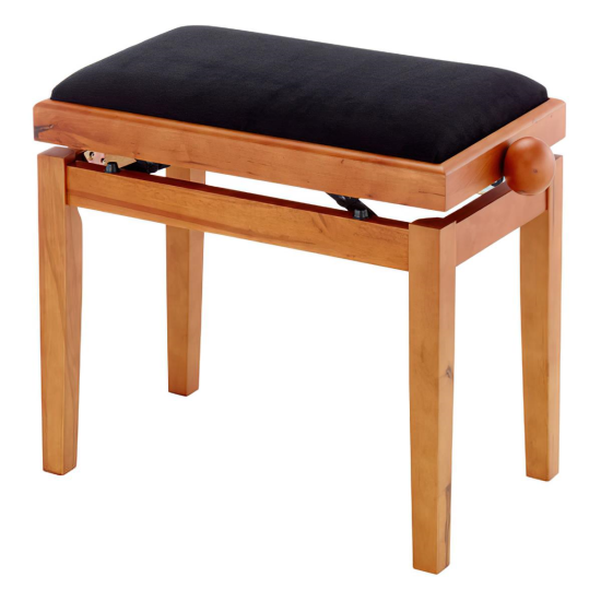 Scaun bancheta pian Thomann KB-15MPM , artar mat, sezut negru, catifea
