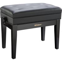 Scaun bancheta pian Roland RPB-400 PE , negru lucios, sezut negru, captusit, compartiment partituri