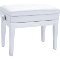 Scaun bancheta pian Roland RPB-400 WH , alb mat, sezut alb, captusit, compartiment partituri