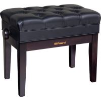 Scaun bancheta pian Roland RPB-500 RW , palisandru mat, sezut negru, captusit, compartiment partituri