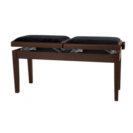Scaun bancheta pian Gewa Deluxe Double 130.270 , alun mat, sezut negru, velur