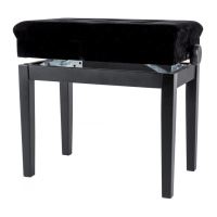 Scaun bancheta pian Gewa Deluxe 130.570 , alun mat, compartiment, sezut negru, velur