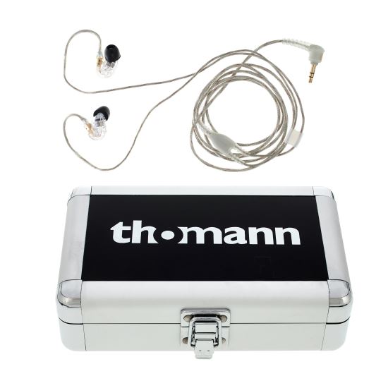 Pachet casti monitorizare audio Shure SE215-CL, case Thomann Mix Case 1812A