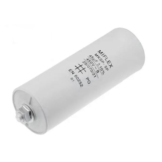 Condensator motor 45uF/450V , cu papuci