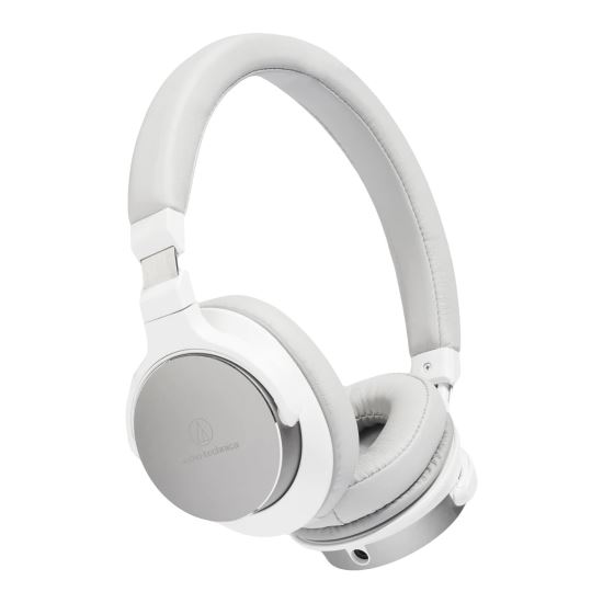 Casti audio on-ear Audio-Technica ATH-SR5WH , inchise, albe