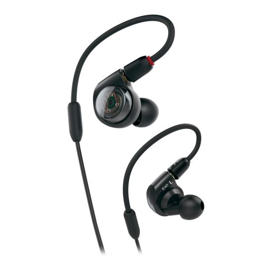 Casti monitor in-ear Audio-Technica ATH-E40 , negre