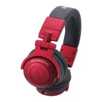 Casti audio DJ profesionale Audio-Technica ATH-PRO500MK2RD , inchise, culoare rosie